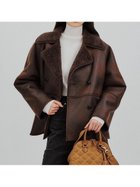 【ミラオーウェン/Mila Owen】のフェイクレザームートンジャケット BRW[058]|ID: prp329100004785797 ipo3291000000035131928