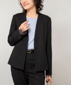 【ノーリーズ/NOLLEY'S】の《セットアップ対応》ウォッシャブルウール調ノーカラージャケット ブラック|ID: prp329100004785798 ipo3291000000035009672