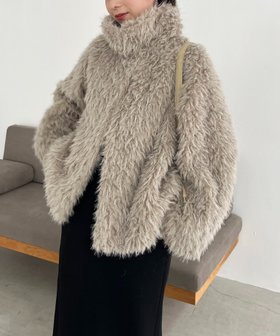 【カプリシューレマージュ/CAPRICIEUX LEMAGE】の【サイズ展開あり/軽量】MIXファースタンドカラーコート 人気、トレンドファッション・服の通販 founy(ファニー) ファッション Fashion レディースファッション Fashion for Women アウター Coat / Outerwear Collection コート・ロングコート・ピーコート Long Coats, Peacoats & More インナー Innerwear スタンド Stand Collar, Upright Stand ストレート Straight, Straight Cut デニム Denim, Jeans Material ハーフ Half, Half-Length マキシ Maxi, Full Length ミックス Mix, Mixed Style 軽量 Lightweight, Ultra Light |ID:prp329100004785815