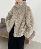 【カプリシューレマージュ/CAPRICIEUX LEMAGE】の【サイズ展開あり/軽量】MIXファースタンドカラーコート ベージュ|ID: prp329100004785815 ipo3291000000034904219