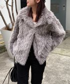 【カプリシューレマージュ/CAPRICIEUX LEMAGE】の【サイズ展開あり/軽量】MIXファースタンドカラーコート グレー|ID: prp329100004785815 ipo3291000000034904221