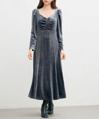 【セゾンドパピヨン/SAISON DE PAPILLON】のドットプリントベロアロングワンピース 人気、トレンドファッション・服の通販 founy(ファニー) ファッション Fashion レディースファッション Fashion for Women ワンピース Dresses シャーリング Shirring, Ruched ショルダー Shoulder, Shoulder Strap ドット Polka Dot, Dot Pattern フェミニン Feminine, Girly プリント Print, Printed Pattern ベロア Velour, Soft Velvet ロング Long, Long-Length A/W・秋冬 Autumn/Winter thumbnail チャコール|ID: prp329100004785816 ipo3291000000034907240
