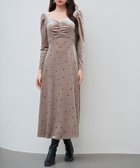 【セゾンドパピヨン/SAISON DE PAPILLON】のドットプリントベロアロングワンピース 人気、トレンドファッション・服の通販 founy(ファニー) ファッション Fashion レディースファッション Fashion for Women ワンピース Dresses シャーリング Shirring, Ruched ショルダー Shoulder, Shoulder Strap ドット Polka Dot, Dot Pattern フェミニン Feminine, Girly プリント Print, Printed Pattern ベロア Velour, Soft Velvet ロング Long, Long-Length A/W・秋冬 Autumn/Winter thumbnail ベージュ|ID: prp329100004785816 ipo3291000000034907241