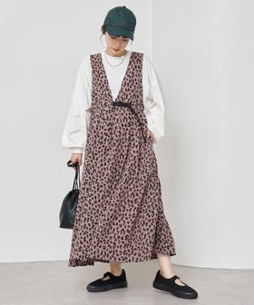 【コーエン/COEN】の【C.mt】撥水 Vネックジャンスカ 人気、トレンドファッション・服の通販 founy(ファニー) ファッション Fashion レディースファッション Fashion for Women トップス・カットソー Cut & Sew Tops Vネックトップス V-Neck Tops / V-Cut Neckline Shirts インナー Innerwear ストレッチ Stretch, Stretchy Fabric フレア Flare, Flared ポケット Pocket, Pocket Detail ミックス Mix, Mixed Style レオパード Leopard, Animal Print ロング Long, Long-Length |ID:prp329100004785818