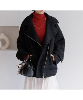 【ベイフロー/BAYFLOW】のウーリーライダースコート 人気、トレンドファッション・服の通販 founy(ファニー) ファッション Fashion レディースファッション Fashion for Women アウター Coat / Outerwear Collection コート・ロングコート・ピーコート Long Coats, Peacoats & More ライダースジャケット / レザースタイル Riders Jackets & Biker Style おすすめ Recommended / Our Picks バランス Balance, Style Balance ベーシック Basic, Essential ボトム Bottoms, Lower Wear ミドル Middle Length, Mid Height ライダース Riders 人気 Popular, Best Seller |ID:prp329100004785836