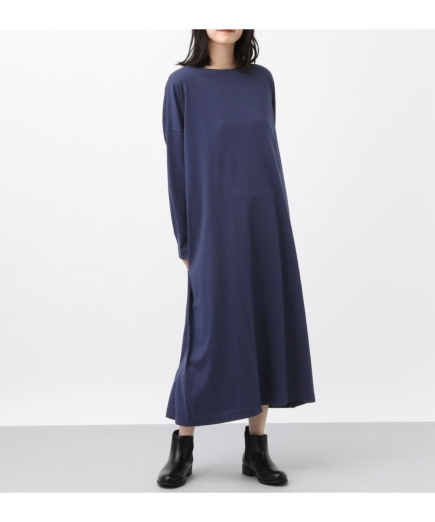 【スタディオ クリップ/studio CLIP】の《natural by clip》CコーマWバイオカットワンピース プチサイズあり インテリア・キッズ・メンズ・レディースファッション・服の通販 founy(ファニー) ファッション Fashion レディースファッション Fashion for Women ワンピース Dresses おすすめ Recommended / Our Picks カットソー Cut and Sewn Top シアー Sheer, See-Through シンプル Simple, Minimal ハイネック High Neck, Mock Neck ベスト Vest, Waistcoat ネイビー88|ID: prp329100004785842 ipo3291000000034837090