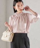 【シップス フォー ウィメン/SHIPS】の手洗い可能 ヴィンテージ サテン ネック ギャザー ブラウス ピンク|ID: prp329100004785850 ipo3291000000034779639