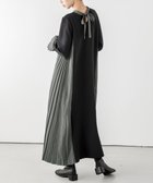 【ラジュール/Lajour】のプリーツ切換えワンピース 人気、トレンドファッション・服の通販 founy(ファニー) ファッション Fashion レディースファッション Fashion for Women ワンピース Dresses カーディガン Cardigan, Knitwear ダウン Down, Puffer トレンド Trend, Trending Now プリーツ Pleats, Pleated リボン Ribbon, Bow ロング Long, Long-Length エレガント 上品 Elegant 冬 Winter / This Winter 秋 Autumn thumbnail ブラック×グレー|ID: prp329100004785852 ipo3291000000035169674