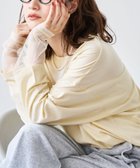 【コーエン/COEN】の【再入荷・新色登場】袖チュール切替ロングスリーブTシャツ CREAM|ID: prp329100004785889 ipo3291000000034924581