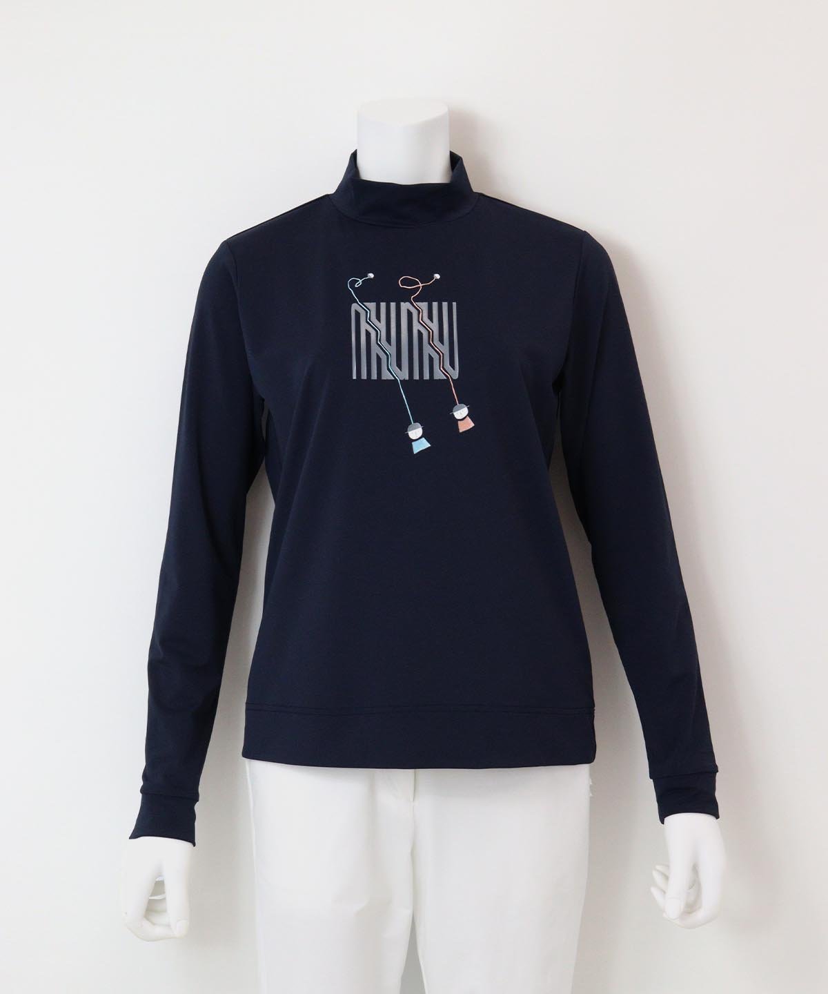 【ピッコーネクラブ/Picone Club】のUV速乾ハイネックプルオーバー インテリア・キッズ・メンズ・レディースファッション・服の通販 founy(ファニー) ファッション Fashion レディースファッション Fashion for Women トップス・カットソー Cut & Sew Tops カジュアルプルオーバー・ニットトップス Pullovers & Knit Tops / Casual Pullovers おすすめ Recommended / Our Picks ハイネック High Neck, Mock Neck プリント Print, Printed Pattern ベスト Vest, Waistcoat 吸水 Absorbent, Quick-Dry 長袖 Long Sleeve, Full Sleeve ネイビー|ID: prp329100004785901 ipo3291000000034951251