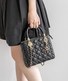 【ランダ/RANDA】の2WAYキルティングバッグ 人気、トレンドファッション・服の通販 founy(ファニー) ファッション Fashion レディースファッション Fashion for Women バッグ Bags キルティング Quilted, Quilting ショルダー Shoulder, Shoulder Strap スクエア Square, Square Shape チェーン Chain, Chain Strap チャーム Charm, Pendant フェミニン Feminine, Girly フォルム Silhouette, Form ポケット Pocket, Pocket Detail エレガント 上品 Elegant thumbnail BLACK|ID: prp329100004785904 ipo3291000000034793320