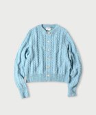 【フォーティファイブ アール/45R】のシェットランドケーブル縮絨のカーディガン 人気、トレンドファッション・服の通販 founy(ファニー) ファッション Fashion レディースファッション Fashion for Women トップス・カットソー Cut & Sew Tops カーディガン・羽織り Layered Style Cardigans カーディガン Cardigan, Knitwear コンパクト Compact, Small Size セーター Sweater, Knitwear thumbnail ターコイズ|ID: prp329100004785905 ipo3291000000034927742