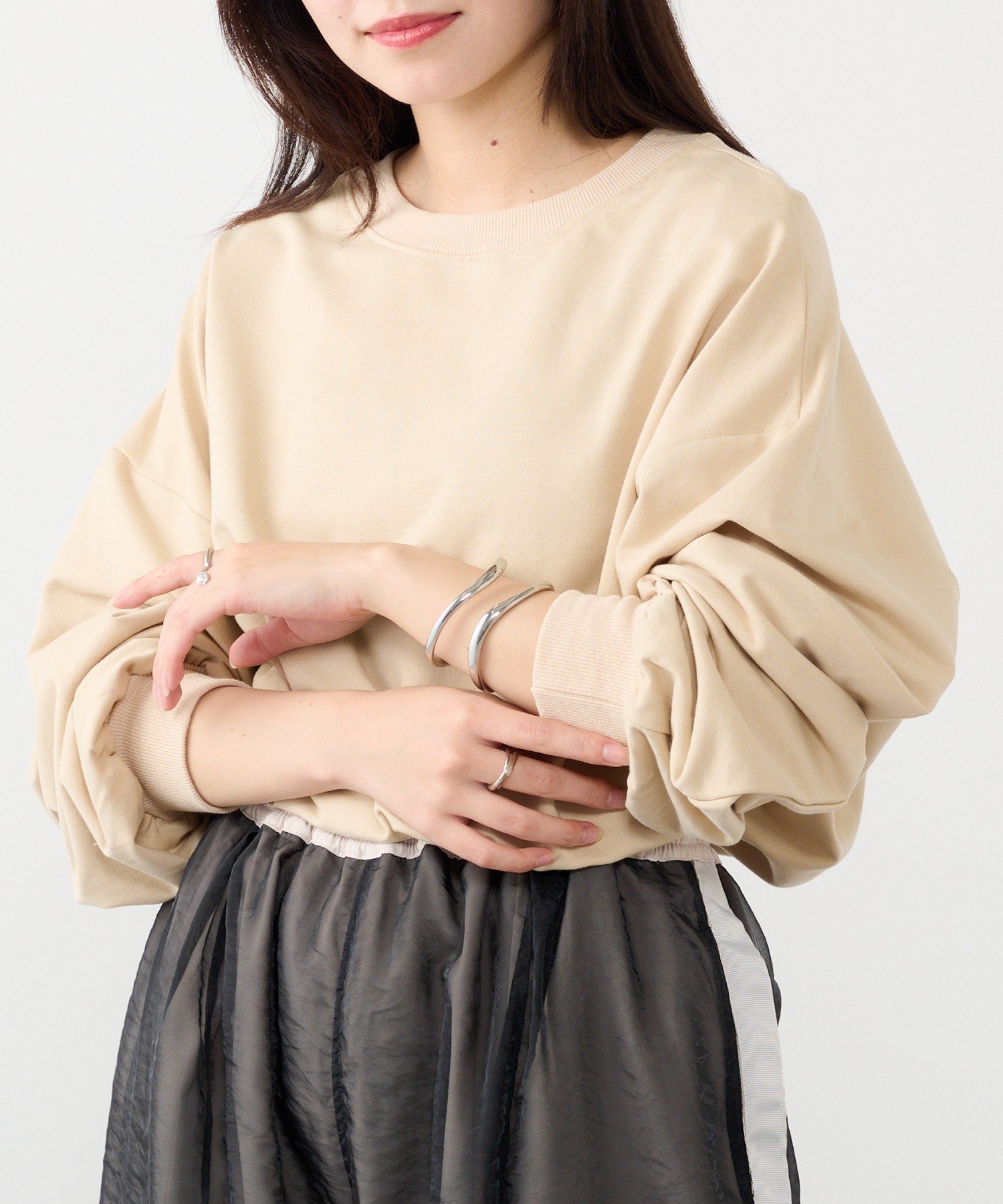 【セットアップセブン/SETUP7】のSETUP7/スウェットシャツ KNF インテリア・キッズ・メンズ・レディースファッション・服の通販 founy(ファニー) 　ファッション　Fashion　レディースファッション　Fashion for Women　トップス・カットソー　Cut & Sew Tops　シャツ・ブラウス・オフィスカジュアル　Elegant Blouses & Button-Ups　レディースパーカー・カジュアルフーディー　Casual Hoodies & Sweatshirts　スウェット・クルーネックトップス　Sweatshirts & Crewnecks / Relaxed Fit Sweat Tops　アンダー　Underwear Essentials　インナー　Innerwear　シンプル　Simple, Minimal　スポーツ　Sports, Activewear　セットアップ　Set-Up, Coordinated Outfit　デニム　Denim, Jeans Material　フィット　Fit, Slim Fit　フェミニン　Feminine, Girly　ミックス　Mix, Mixed Style　リラックス　Relax, Relaxed Fit　ロング　Long, Long-Length　ワイド　Wide, Wide Fit　ワーク　Workwear, Utility Style　再入荷　Restock / Back in Stock　O.WHT|ID: prp329100004785931 ipo3291000000034769880