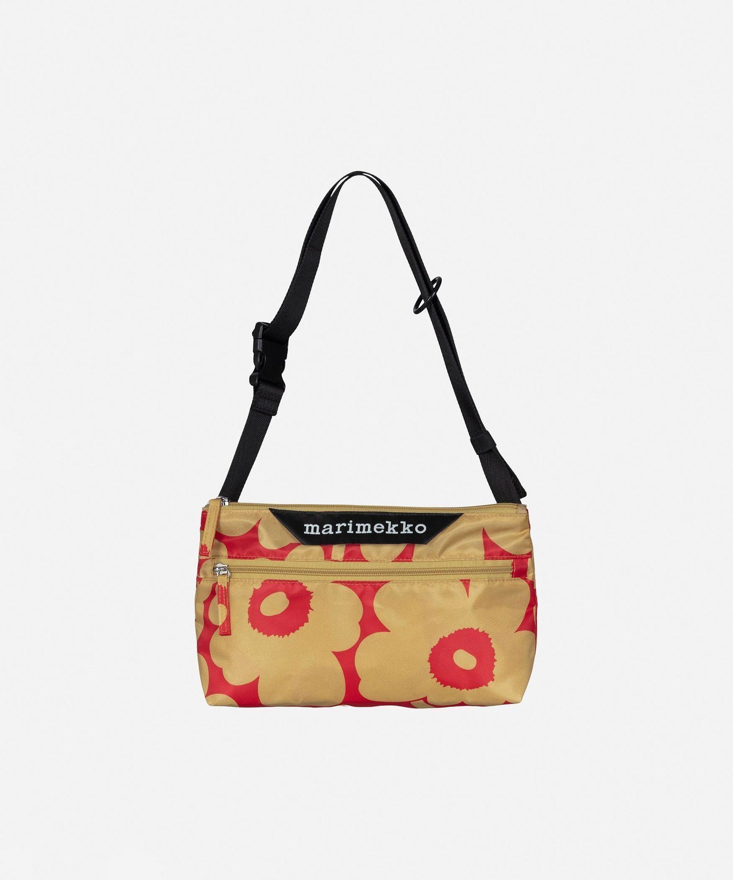 【マリメッコ/marimekko】のNeat Crossbody Unikko S ショルダーバッグ インテリア・キッズ・メンズ・レディースファッション・服の通販 founy(ファニー) 　ファッション　Fashion　レディースファッション　Fashion for Women　バッグ　Bags　ショルダー　Shoulder, Shoulder Strap　スポーティ　Sporty, Casual Athletic　スマート　Smart, Elegant　フロント　Front, Front Design　ライトブラウン×レッド|ID: prp329100004785939 ipo3291000000035129823