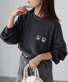 【リベリー/Riberry】のネコ刺繍ラグランロンT 人気、トレンドファッション・服の通販 founy(ファニー) ファッション Fashion レディースファッション Fashion for Women トップス・カットソー Cut & Sew Tops ロングTシャツ・Tシャツ Longline T-Shirts & Tees アニマル Animal Print 春 Spring カーゴパンツ Cargo Pants, Utility Pants シンプル Simple, Minimal スリーブ Sleeve, Long Sleeve / Short Sleeve デニム Denim, Jeans Material 定番 Standard, Basic Item ネコ Cat, Feline Motif 猫 Cat, Kitty ビッグ Big, Oversized ロング Long, Long-Length 楽ちん Easy Fit, Comfortable おすすめ Recommended / Our Picks thumbnail チャコールグレー|ID: prp329100004785942 ipo3291000000034774263