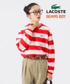 【ビームス ウイメン/BEAMS】の【別注】LACOSTE / ボーダー ロングスリーブ Tシャツ 25AW スポーツミックス オーバーサイズ RED|ID: prp329100004785967 ipo3291000000034740892