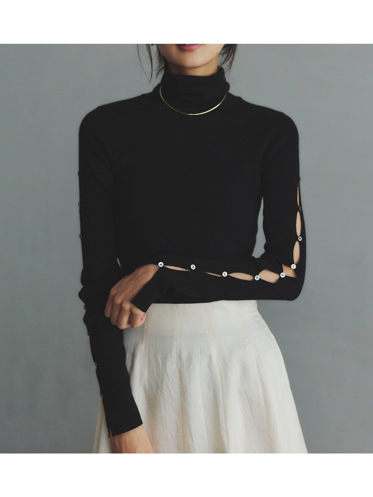 【アニュアンス/anuans】のスラッシュリブニットトップス 人気、トレンドファッション・服の通販 founy(ファニー) ファッション Fashion レディースファッション Fashion for Women トップス・カットソー Cut & Sew Tops ニット Knit Tops & Sweaters おすすめ Recommended / Our Picks シンプル Simple, Minimal スリット Slit, Slit Detail タートルネック Turtleneck, High Neck ラグジュアリー Luxury, Elegant other-1|ID: prp329100004785987 ipo3291000000034740960