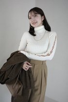 【アニュアンス/anuans】のスラッシュリブニットトップス IVORY|ID: prp329100004785987 ipo3291000000034740965