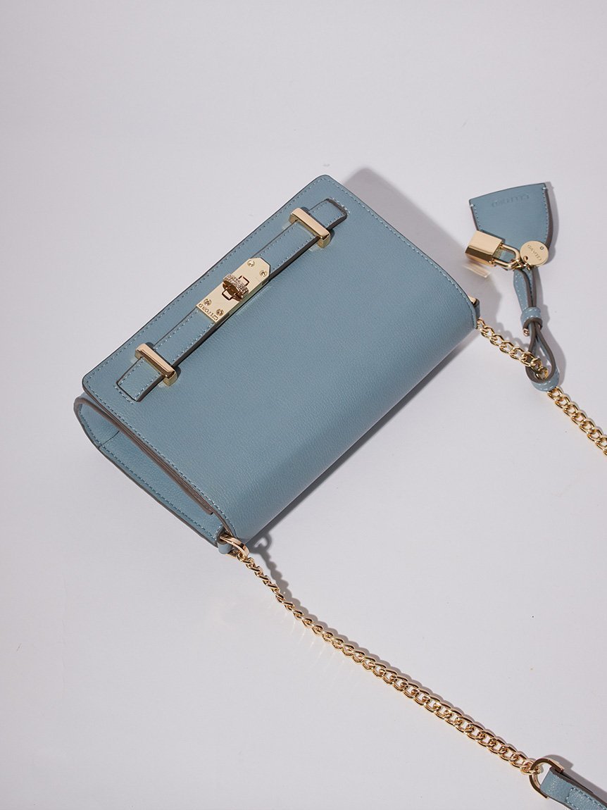 【セルフォード/CELFORD】のビジューツイストバックルショルダーバッグ インテリア・キッズ・メンズ・レディースファッション・服の通販 founy(ファニー) 　ファッション　Fashion　レディースファッション　Fashion for Women　バッグ　Bags　スマート　Smart, Elegant　ビジュー　Bijou, Jewel-like Accent　ポケット　Pocket, Pocket Detail　SAX[083]|ID: prp329100004785991 ipo3291000000034878547