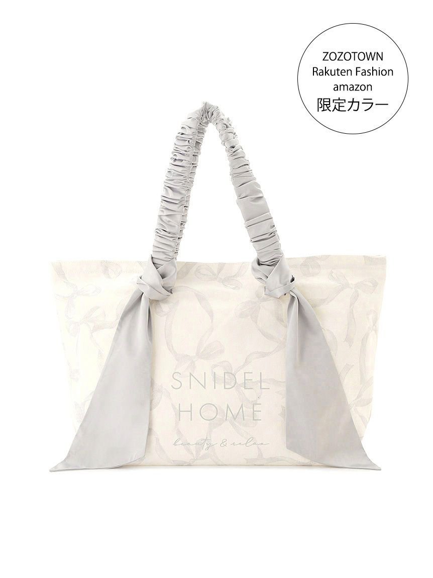 【スナイデル ホーム/SNIDEL HOME】の【限定カラー】オーガニックキャンバストート -BIG-(RIBBON) 人気、トレンドファッション・服の通販 founy(ファニー) 　ファッション　Fashion　レディースファッション　Fashion for Women　バッグ　Bags　キャンバス　Canvas, Canvas Fabric　ギャザー　Gathered, Ruffled　スマート　Smart, Elegant　トレンド　Trend, Trending Now　なめらか　Smooth, Silky Texture　プリント　Print, Printed Pattern　ポケット　Pocket, Pocket Detail　リボン　Ribbon, Bow　旅行　Travel　ビジネス 仕事 通勤　Business / Work / Commuting　 other-1|ID: prp329100004786006 ipo3291000000034933034