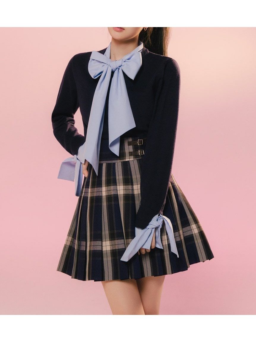 【スナイデル/SNIDEL】のボウタイドッキングニットプルオーバー インテリア・キッズ・メンズ・レディースファッション・服の通販 founy(ファニー) 　ファッション　Fashion　レディースファッション　Fashion for Women　トップス・カットソー　Cut & Sew Tops　ニット　Knit Tops & Sweaters　カジュアルプルオーバー・ニットトップス　Pullovers & Knit Tops / Casual Pullovers　ウェーブ　Wavy Pattern　カフス　Cuff Design　カーディガン　Cardigan, Knitwear　ストライプ　Stripe, Striped Pattern　ストレッチ　Stretch, Stretchy Fabric　ストレート　Straight, Straight Cut　スマート　Smart, Elegant　ドッキング　Docking, Mixed Material　ビッグ　Big, Oversized　ブロード　Broadcloth, Fine Cotton　無地　Plain, Solid Color　リボン　Ribbon, Bow　おすすめ　Recommended / Our Picks　NVY[089]|ID: prp329100004786024 ipo3291000000034741112