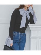 【スナイデル/SNIDEL】のボウタイドッキングニットプルオーバー 人気、トレンドファッション・服の通販 founy(ファニー) ファッション Fashion レディースファッション Fashion for Women トップス・カットソー Cut & Sew Tops ニット Knit Tops & Sweaters カジュアルプルオーバー・ニットトップス Pullovers & Knit Tops / Casual Pullovers ウェーブ Wavy Pattern カフス Cuff Design カーディガン Cardigan, Knitwear ストライプ Stripe, Striped Pattern ストレッチ Stretch, Stretchy Fabric ストレート Straight, Straight Cut スマート Smart, Elegant ドッキング Docking, Mixed Material ビッグ Big, Oversized ブロード Broadcloth, Fine Cotton 無地 Plain, Solid Color リボン Ribbon, Bow おすすめ Recommended / Our Picks thumbnail BLK[009]|ID: prp329100004786024 ipo3291000000035088904