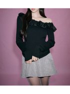 【スナイデル/SNIDEL】のシアーフリルニットプルオーバー【カンヘウォン着用】 人気、トレンドファッション・服の通販 founy(ファニー) ファッション Fashion レディースファッション Fashion for Women トップス・カットソー Cut & Sew Tops ニット Knit Tops & Sweaters カジュアルプルオーバー・ニットトップス Pullovers & Knit Tops / Casual Pullovers ウェーブ Wavy Pattern エレガント 上品 Elegant 今季 This Season, Current Season シルク Silk, 100% Silk ストレート Straight, Straight Cut スマート Smart, Elegant バルーン Balloon, Balloon Silhouette バレエ Ballet, Ballet Style フィット Fit, Slim Fit フリル Frill, Ruffle ミックス Mix, Mixed Style モノトーン Monotone, Black and White ラウンド Round, Round Neck リブニット Rib Knit, Ribbed Knit おすすめ Recommended / Our Picks thumbnail BLK[009]|ID: prp329100004786027 ipo3291000000034741123