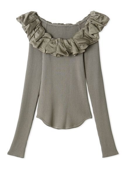 【スナイデル/SNIDEL】のシアーフリルニットプルオーバー【カンヘウォン着用】 インテリア・キッズ・メンズ・レディースファッション・服の通販 founy(ファニー) 　ファッション　Fashion　レディースファッション　Fashion for Women　トップス・カットソー　Cut & Sew Tops　ニット　Knit Tops & Sweaters　カジュアルプルオーバー・ニットトップス　Pullovers & Knit Tops / Casual Pullovers　ウェーブ　Wavy Pattern　エレガント 上品　Elegant　今季　This Season, Current Season　シルク　Silk, 100% Silk　ストレート　Straight, Straight Cut　スマート　Smart, Elegant　バルーン　Balloon, Balloon Silhouette　バレエ　Ballet, Ballet Style　フィット　Fit, Slim Fit　フリル　Frill, Ruffle　ミックス　Mix, Mixed Style　モノトーン　Monotone, Black and White　ラウンド　Round, Round Neck　リブニット　Rib Knit, Ribbed Knit　おすすめ　Recommended / Our Picks　MOC[056]|ID: prp329100004786027 ipo3291000000034741125