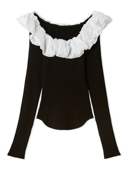 【スナイデル/SNIDEL】のシアーフリルニットプルオーバー【カンヘウォン着用】 インテリア・キッズ・メンズ・レディースファッション・服の通販 founy(ファニー) 　ファッション　Fashion　レディースファッション　Fashion for Women　トップス・カットソー　Cut & Sew Tops　ニット　Knit Tops & Sweaters　カジュアルプルオーバー・ニットトップス　Pullovers & Knit Tops / Casual Pullovers　ウェーブ　Wavy Pattern　エレガント 上品　Elegant　今季　This Season, Current Season　シルク　Silk, 100% Silk　ストレート　Straight, Straight Cut　スマート　Smart, Elegant　バルーン　Balloon, Balloon Silhouette　バレエ　Ballet, Ballet Style　フィット　Fit, Slim Fit　フリル　Frill, Ruffle　ミックス　Mix, Mixed Style　モノトーン　Monotone, Black and White　ラウンド　Round, Round Neck　リブニット　Rib Knit, Ribbed Knit　おすすめ　Recommended / Our Picks　MIX[930]|ID: prp329100004786027 ipo3291000000034741127