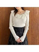 【スナイデル/SNIDEL】のシアーフリルニットプルオーバー【カンヘウォン着用】 人気、トレンドファッション・服の通販 founy(ファニー) ファッション Fashion レディースファッション Fashion for Women トップス・カットソー Cut & Sew Tops ニット Knit Tops & Sweaters カジュアルプルオーバー・ニットトップス Pullovers & Knit Tops / Casual Pullovers ウェーブ Wavy Pattern エレガント 上品 Elegant 今季 This Season, Current Season シルク Silk, 100% Silk ストレート Straight, Straight Cut スマート Smart, Elegant バルーン Balloon, Balloon Silhouette バレエ Ballet, Ballet Style フィット Fit, Slim Fit フリル Frill, Ruffle ミックス Mix, Mixed Style モノトーン Monotone, Black and White ラウンド Round, Round Neck リブニット Rib Knit, Ribbed Knit おすすめ Recommended / Our Picks |ID:prp329100004786027