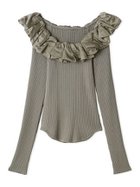 【スナイデル/SNIDEL】のシアーフリルニットプルオーバー【カンヘウォン着用】 MOC[056]|ID:prp329100004786027