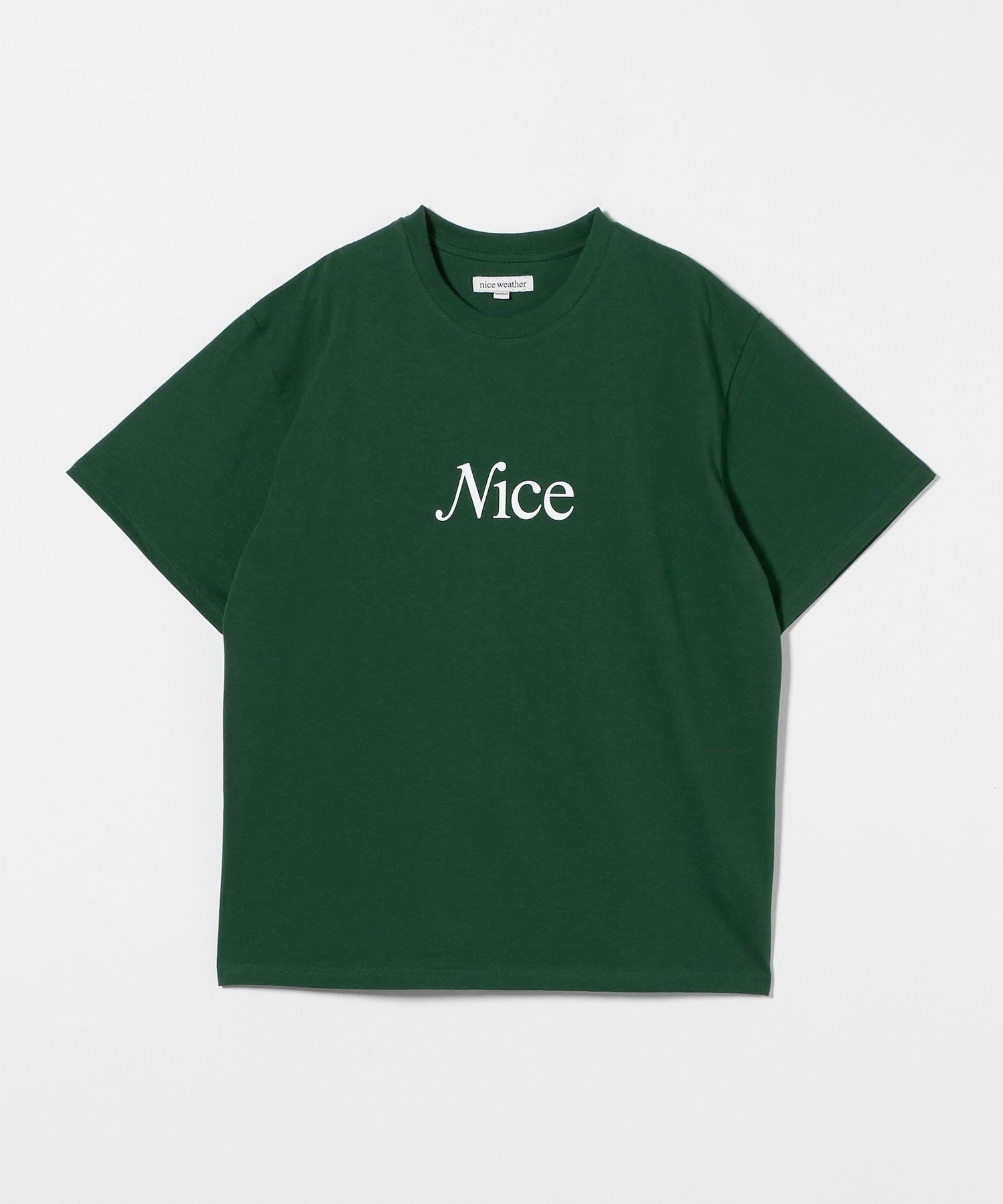 【ビューティ&ユース ユナイテッドアローズ/BEAUTY&YOUTH / UNITED ARROWS】のNICE WEATHER SIGNATURE Tシャツ インテリア・キッズ・メンズ・レディースファッション・服の通販 founy(ファニー) 　ファッション　Fashion　レディースファッション　Fashion for Women　トップス・カットソー　Cut & Sew Tops　シャツ・ブラウス・オフィスカジュアル　Elegant Blouses & Button-Ups　ロングTシャツ・Tシャツ　Longline T-Shirts & Tees　シンプル　Simple, Minimal　定番　Standard, Basic Item　フロント　Front, Front Design　DK.GREEN|ID: prp329100004786028 ipo3291000000035206072