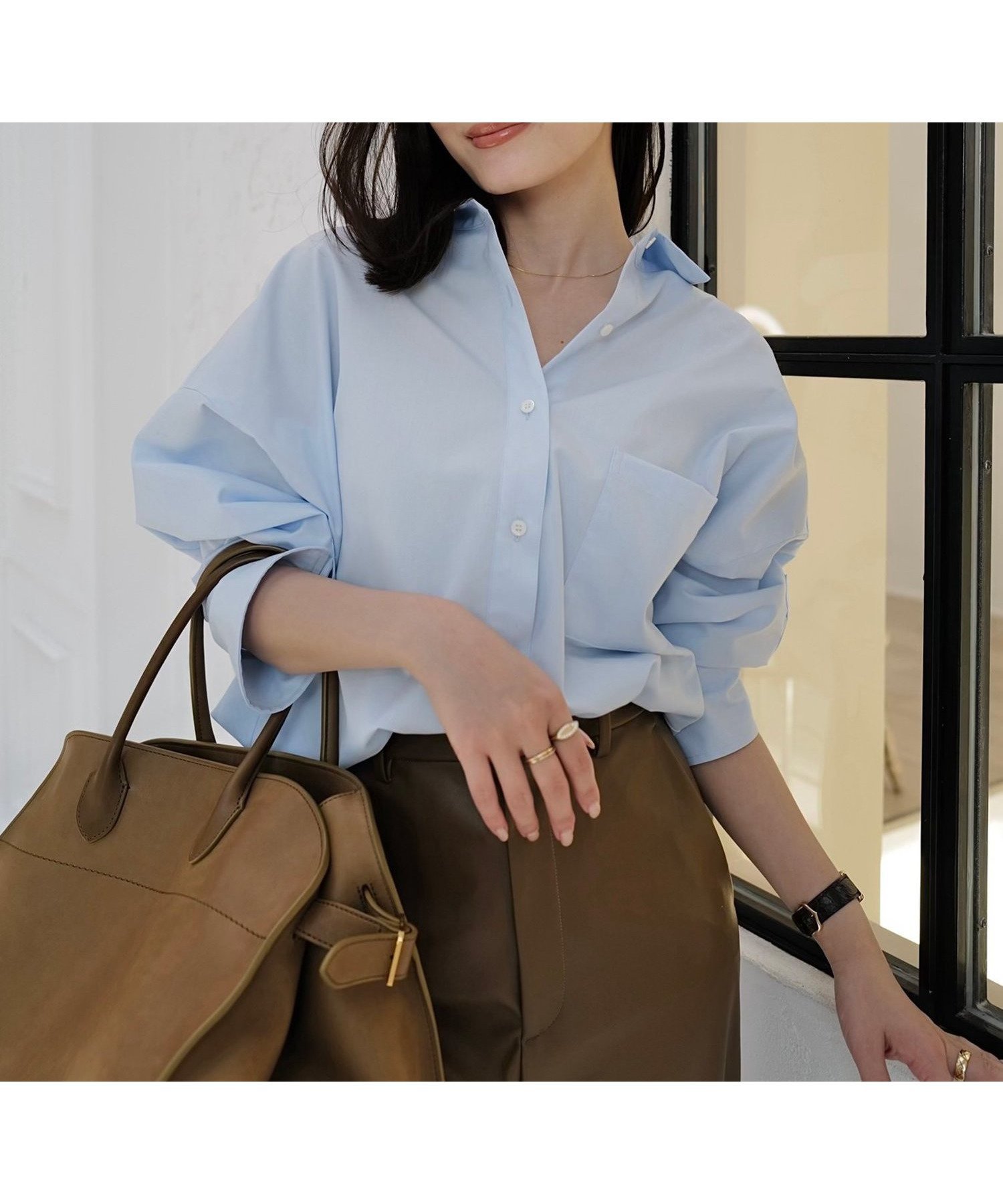 【アニュアンス/anuans】のスタンダードシャツ インテリア・キッズ・メンズ・レディースファッション・服の通販 founy(ファニー) ファッション Fashion レディースファッション Fashion for Women トップス・カットソー Cut & Sew Tops シャツ・ブラウス・オフィスカジュアル Elegant Blouses & Button-Ups スタンダード Standard, Basic SAX|ID: prp329100004786058 ipo3291000000036163368