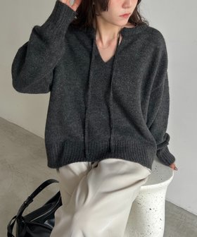 【カプリシューレマージュ/CAPRICIEUX LEMAGE】の【前後2WAY】もちふわ2WAYスキッパーニット 人気、トレンドファッション・服の通販 founy(ファニー) ファッション Fashion レディースファッション Fashion for Women トップス・カットソー Cut & Sew Tops ニット Knit Tops & Sweaters コーデュロイ Corduroy, Cord Fabric スキッパー Skipper, Open Collar デニム Denim, Jeans Material ボトム Bottoms, Lower Wear マキシ Maxi, Full Length リボン Ribbon, Bow ワイド Wide, Wide Fit 台形 A-Line, Trapezoid Shape |ID:prp329100004786076