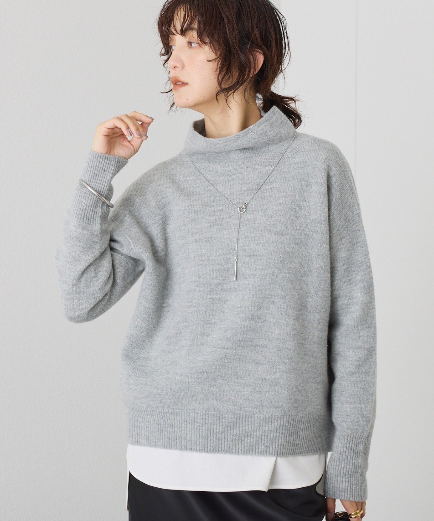 【リヴドロワ/RIVE DROITE】の【5色展開/万能トップス】ウール100NEWボトルネックニット 人気、トレンドファッション・服の通販 founy(ファニー) 　ファッション　Fashion　レディースファッション　Fashion for Women　トップス・カットソー　Cut & Sew Tops　ニット　Knit Tops & Sweaters　アクセサリー　Fashion Accessories　コンパクト　Compact, Small Size　シンプル　Simple, Minimal　タートルネック　Turtleneck, High Neck　デニム　Denim, Jeans Material　人気　Popular, Best Seller　ベーシック　Basic, Essential　ボトルネック　Bottle Neck, Mock Neck　ロング　Long, Long-Length　再入荷　Restock / Back in Stock　おすすめ　Recommended / Our Picks　ビジネス 仕事 通勤　Business / Work / Commuting　 other-1|ID: prp329100004786082 ipo3291000000034905499