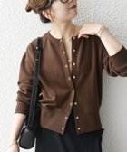 【シップス フォー ウィメン/SHIPS】の【WEB限定】SHIPS any USA コットン 裏起毛 コンパクト スナップ カーディガン ブラウン|ID: prp329100004786086 ipo3291000000034812943