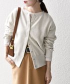 【シップス フォー ウィメン/SHIPS】の【WEB限定】SHIPS any USA コットン 裏起毛 コンパクト スナップ カーディガン ナチュラル|ID: prp329100004786086 ipo3291000000034812944