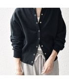 【シップス フォー ウィメン/SHIPS】の【WEB限定】SHIPS any USA コットン 裏起毛 コンパクト スナップ カーディガン ブラック|ID: prp329100004786086 ipo3291000000034812946