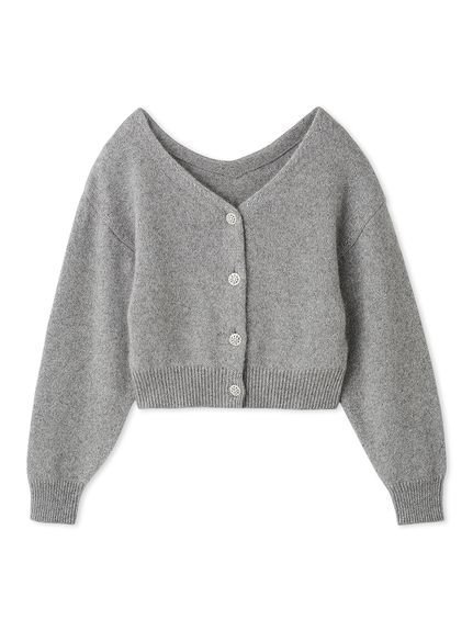 【スナイデル/SNIDEL】のフォックスビジューカーディガン インテリア・キッズ・メンズ・レディースファッション・服の通販 founy(ファニー) 　ファッション　Fashion　レディースファッション　Fashion for Women　トップス・カットソー　Cut & Sew Tops　カーディガン・羽織り　Layered Style Cardigans　ウェーブ　Wavy Pattern　今季　This Season, Current Season　ストレート　Straight, Straight Cut　スマート　Smart, Elegant　人気　Popular, Best Seller　バランス　Balance, Style Balance　フィット　Fit, Slim Fit　フォックス　Fox, Fox Fur　フロント　Front, Front Design　リュクス　Luxury, Elegant, High-End, Chic　おすすめ　Recommended / Our Picks　ホリデーシーズン　Holiday Season　GRY[006]|ID: prp329100004786126 ipo3291000000034741515