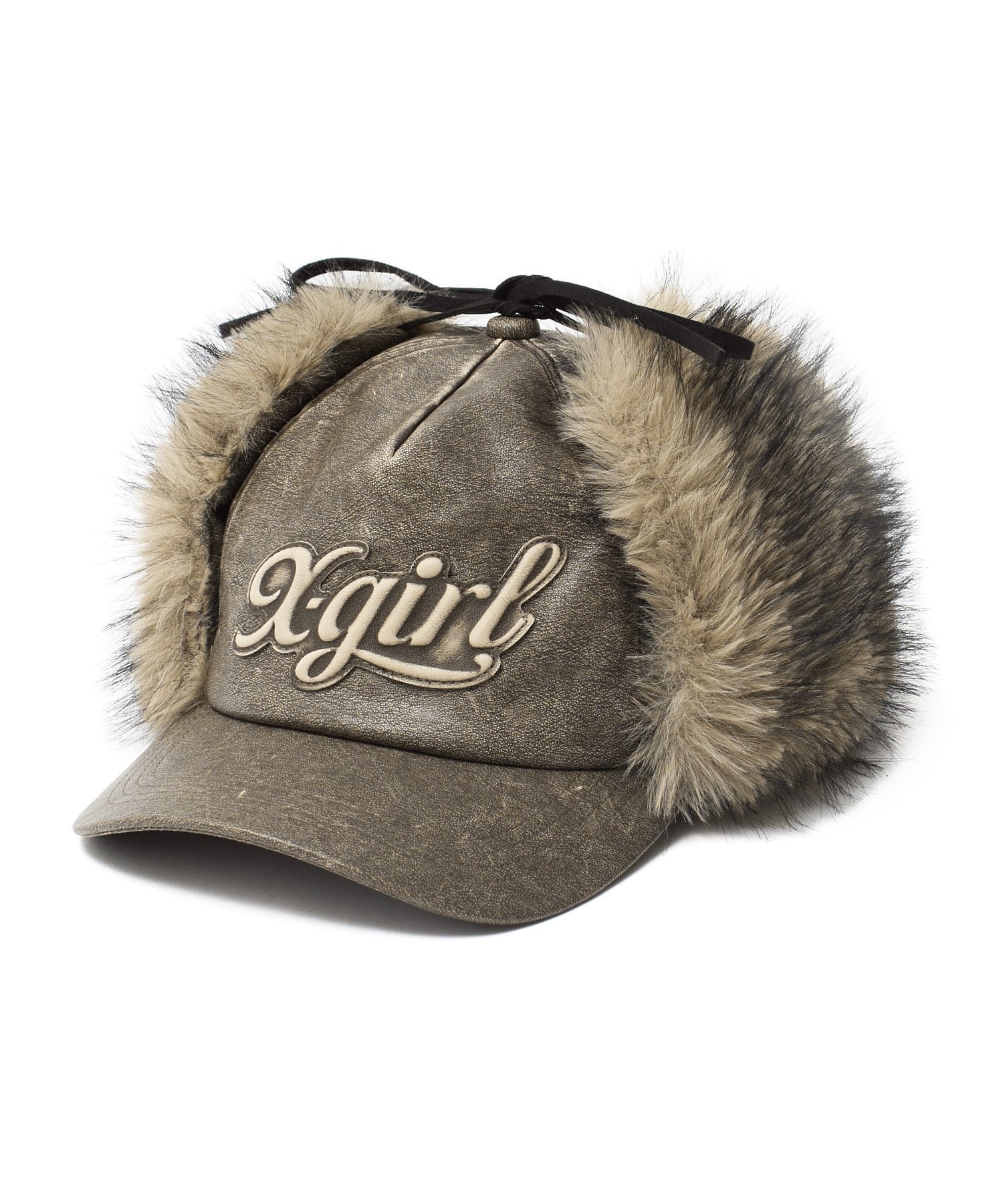 【エックスガール/X-girl】のX-girl/EMBOSSED LOGO PATCH EARFLAP CAP インテリア・キッズ・メンズ・レディースファッション・服の通販 founy(ファニー) 　ファッション　Fashion　レディースファッション　Fashion for Women　キャップ　Cap, Baseball Cap　フェイクレザー　Faux Leather, PU Leather　フラップ　Flap, Flap Pocket　フロント　Front, Front Design　冬　Winter / This Winter　A/W・秋冬　Autumn/Winter　防寒　Cold Protection, Winter-Ready　BROWN|ID: prp329100004786157 ipo3291000000035176835