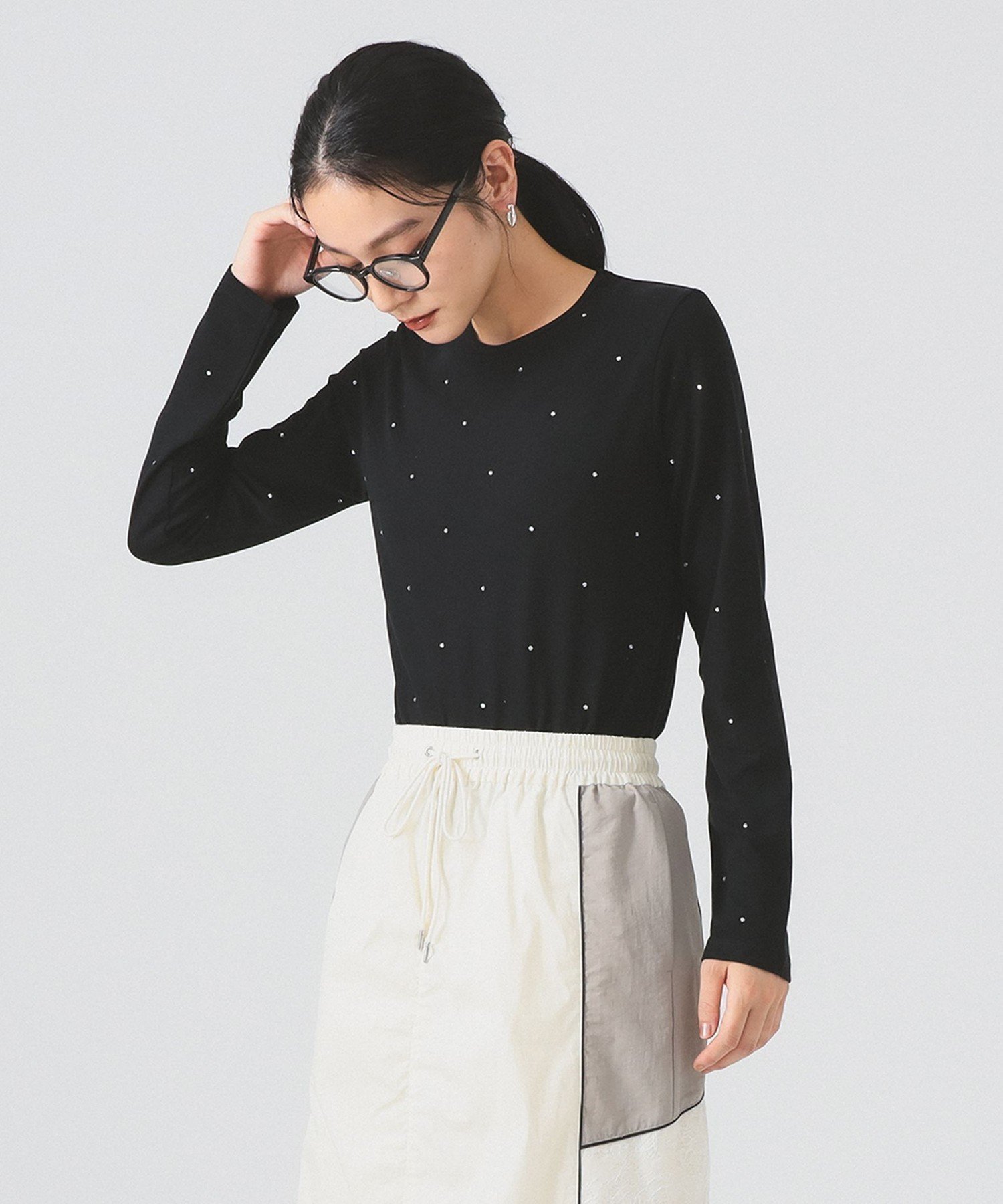 【ビームス ウイメン/BEAMS】のホットフィックス クルーネック カットソー 人気、トレンドファッション・服の通販 founy(ファニー) ファッション Fashion レディースファッション Fashion for Women トップス・カットソー Cut & Sew Tops カットソー・ベーシックTシャツ Cut-and-Sewn Tops / Stretch Tees & Basics おすすめ Recommended / Our Picks インナー Innerwear カットソー Cut and Sewn Top カーディガン Cardigan, Knitwear シンプル Simple, Minimal ジャケット Jacket, Outerwear ストーン Stone, Gem-Like デニム Denim, Jeans Material フィット Fit, Slim Fit other-1|ID: prp329100004786179 ipo3291000000034741754