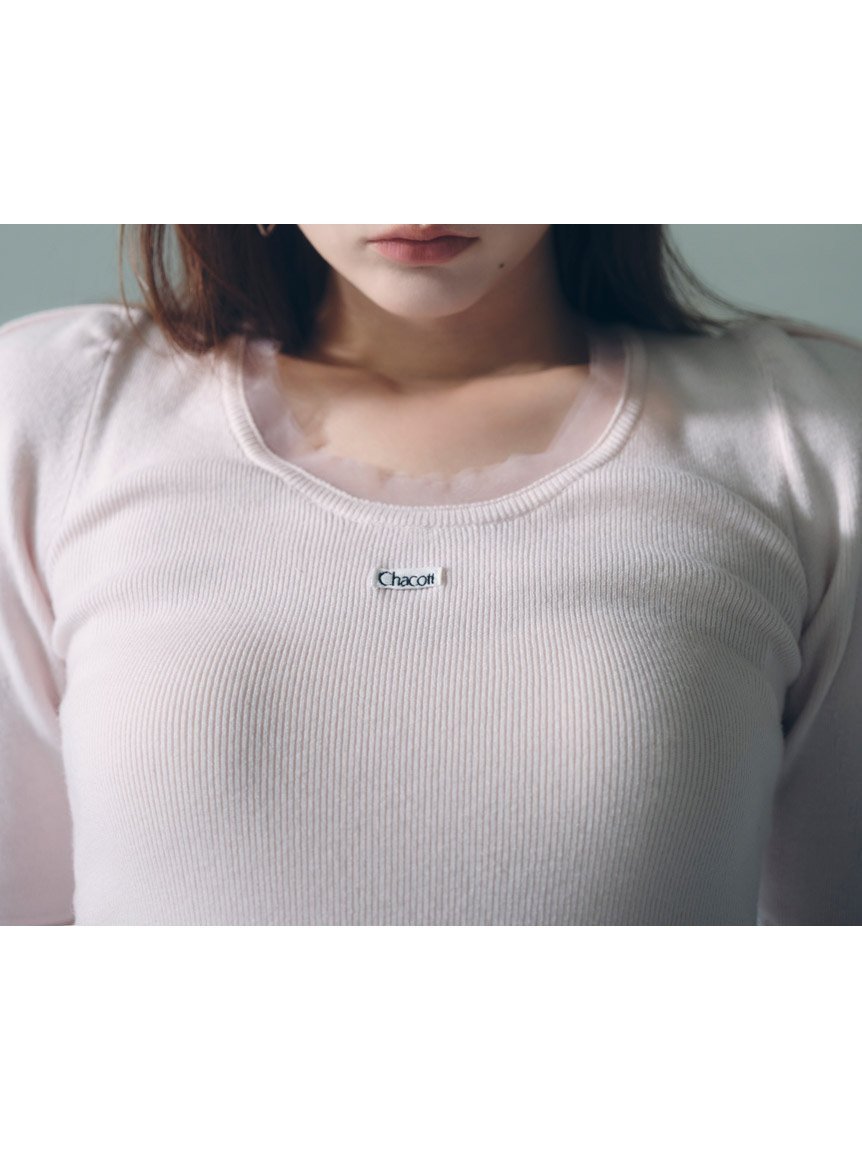 【スナイデル/SNIDEL】の【Chacott】リブニットプルオーバー インテリア・キッズ・メンズ・レディースファッション・服の通販 founy(ファニー) 　ファッション　Fashion　レディースファッション　Fashion for Women　トップス・カットソー　Cut & Sew Tops　ニット　Knit Tops & Sweaters　カジュアルプルオーバー・ニットトップス　Pullovers & Knit Tops / Casual Pullovers　ウェーブ　Wavy Pattern　シンプル　Simple, Minimal　ジャケット　Jacket, Outerwear　ストレート　Straight, Straight Cut　スマート　Smart, Elegant　チュール　Tulip, Tulip Motif　バレエ　Ballet, Ballet Style　フィット　Fit, Slim Fit　フロント　Front, Front Design　半袖　Short Sleeve, Half Sleeve　おすすめ　Recommended / Our Picks　PNK[066]|ID: prp329100004786204 ipo3291000000034741851