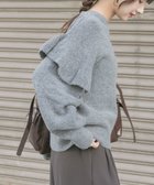 【アイテムズアーバンリサーチ/ITEMS URBAN RESEARCH】のフリルクルーネックニット グレー|ID: prp329100004786224 ipo3291000000034791645