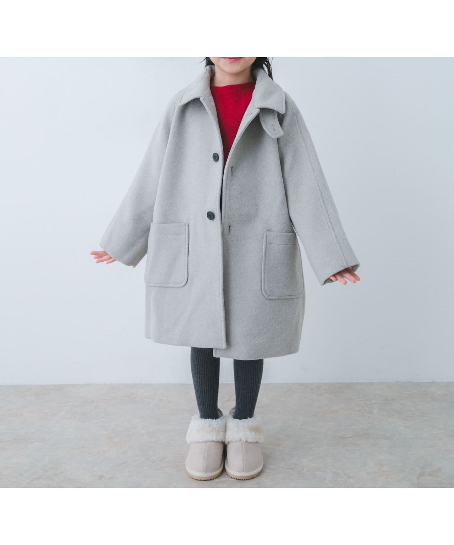 【アーバンリサーチ ドアーズ/URBAN RESEARCH DOORS / KIDS】のステンカラーウール混コート(KIDS) インテリア・キッズ・メンズ・レディースファッション・服の通販 founy(ファニー) 　ファッション　Fashion　キッズファッション　Fashion for Kids　2025年　2025　2025-2026秋冬・A/W　Autumn/Winter 2025–26 AW25–26　冬　Winter / This Winter　お正月　New Year　クラシック　Classic, Timeless Style　クリスマス X'mas　Christmas / X'mas　スタンド　Stand Collar, Upright Stand　スリーブ　Sleeve, Long Sleeve / Short Sleeve　ホリデーシーズン　Holiday Season　エレガント 上品　Elegant　A/W・秋冬　Autumn/Winter　軽量　Lightweight, Ultra Light　L.GRAY|ID: prp329100004786233 ipo3291000000035127956