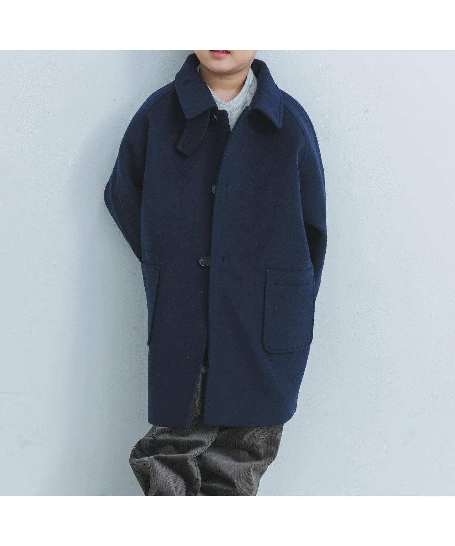 【アーバンリサーチ ドアーズ/URBAN RESEARCH DOORS / KIDS】のステンカラーウール混コート(KIDS) インテリア・キッズ・メンズ・レディースファッション・服の通販 founy(ファニー) 　ファッション　Fashion　キッズファッション　Fashion for Kids　2025年　2025　2025-2026秋冬・A/W　Autumn/Winter 2025–26 AW25–26　冬　Winter / This Winter　お正月　New Year　クラシック　Classic, Timeless Style　クリスマス X'mas　Christmas / X'mas　スタンド　Stand Collar, Upright Stand　スリーブ　Sleeve, Long Sleeve / Short Sleeve　ホリデーシーズン　Holiday Season　エレガント 上品　Elegant　A/W・秋冬　Autumn/Winter　軽量　Lightweight, Ultra Light　NAVY|ID: prp329100004786233 ipo3291000000035127958