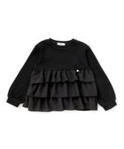 【ベベ オンライン ストア/BEBE ONLINE STORE / KIDS】の【店舗限定】ニットリブ+フリルトレーナー(95~150cm) 人気、トレンドファッション・服の通販 founy(ファニー) ファッション Fashion キッズファッション Fashion for Kids シャーリング Shirring, Ruched スタンダード Standard, Basic チャーム Charm, Pendant トレンド Trend, Trending Now トレーナー Sweatshirt, Trainer フィット Fit, Slim Fit フリル Frill, Ruffle A/W・秋冬 Autumn/Winter おすすめ Recommended / Our Picks 2025年 2025 2025-2026秋冬・A/W Autumn/Winter 2025–26 AW25–26 thumbnail ブラック|ID: prp329100004786243 ipo3291000000035077238