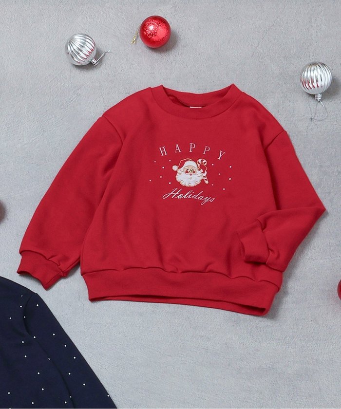 【エフオー オンラインストア/F.O.Online Store / KIDS】の【リンク】クリスマスモチーフトレーナー インテリア・キッズ・メンズ・レディースファッション・服の通販 founy(ファニー) https://founy.com/ ファッション Fashion キッズファッション Fashion for Kids トレーナー Sweatshirt, Trainer |ID: prp329100004786260 ipo3291000000034742080