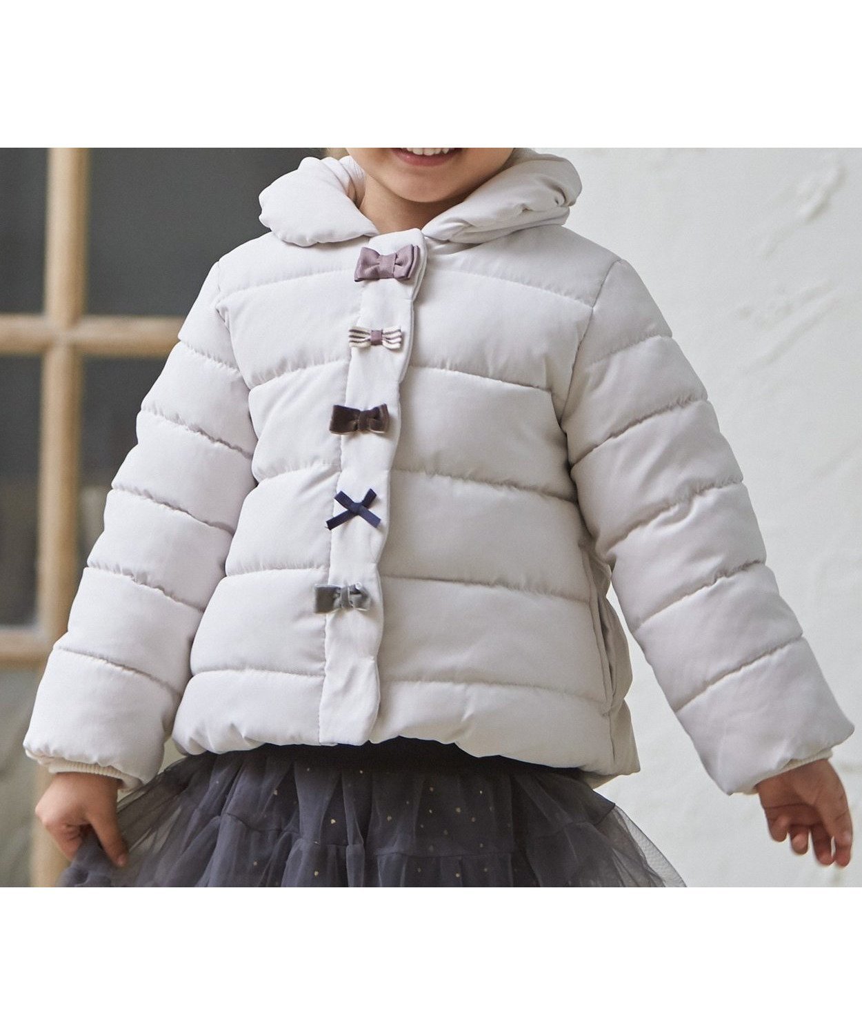 【ナルミヤ オンライン/NARUMIYA ONELINE / KIDS】の【洗える】中綿リボンジャケット インテリア・キッズ・メンズ・レディースファッション・服の通販 founy(ファニー) 　ファッション　Fashion　キッズファッション　Fashion for Kids　アウター　Coat Outerwear /Kids　ジャケット　Jacket, Outerwear　ポケット　Pocket, Pocket Detail　リボン　Ribbon, Bow　洗える　Machine Washable　軽量　Lightweight, Ultra Light　防寒　Cold Protection, Winter-Ready　アイボリー|ID: prp329100004786282 ipo3291000000035128429