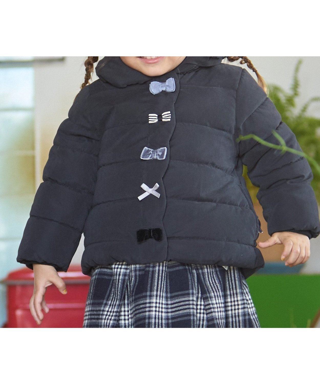 【ナルミヤ オンライン/NARUMIYA ONELINE / KIDS】の【洗える】中綿リボンジャケット インテリア・キッズ・メンズ・レディースファッション・服の通販 founy(ファニー) 　ファッション　Fashion　キッズファッション　Fashion for Kids　アウター　Coat Outerwear /Kids　ジャケット　Jacket, Outerwear　ポケット　Pocket, Pocket Detail　リボン　Ribbon, Bow　洗える　Machine Washable　軽量　Lightweight, Ultra Light　防寒　Cold Protection, Winter-Ready　黒|ID: prp329100004786282 ipo3291000000035128431