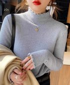 【ミニミニストア/miniministore】の裏起毛ニットトップス レディース 暖かい ブルーグレー|ID: prp329100004786301 ipo3291000000034742250